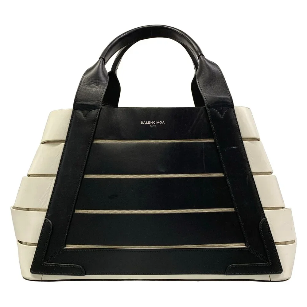 Balenciaga Marine Tote Bag Tote Bag 380690 Black White